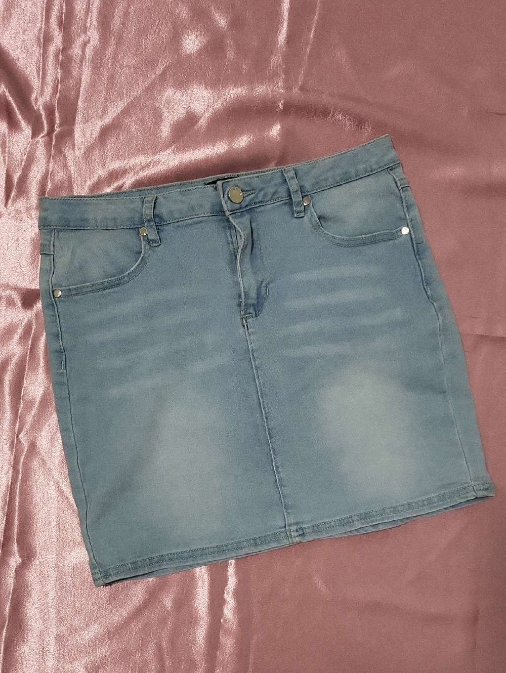 bebe Denim Mini Skirt Medium